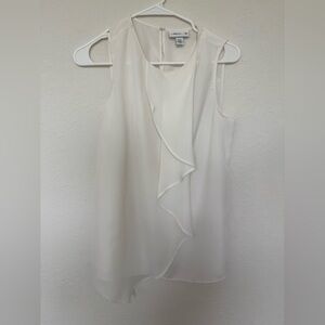 3.1 Phillip Lim Cream/White Ruffle Sleeveless Blouse